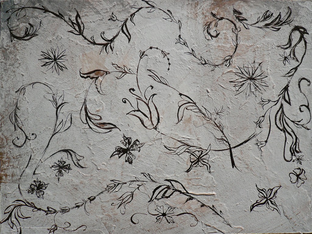 Effet de matière et peinture a tempera