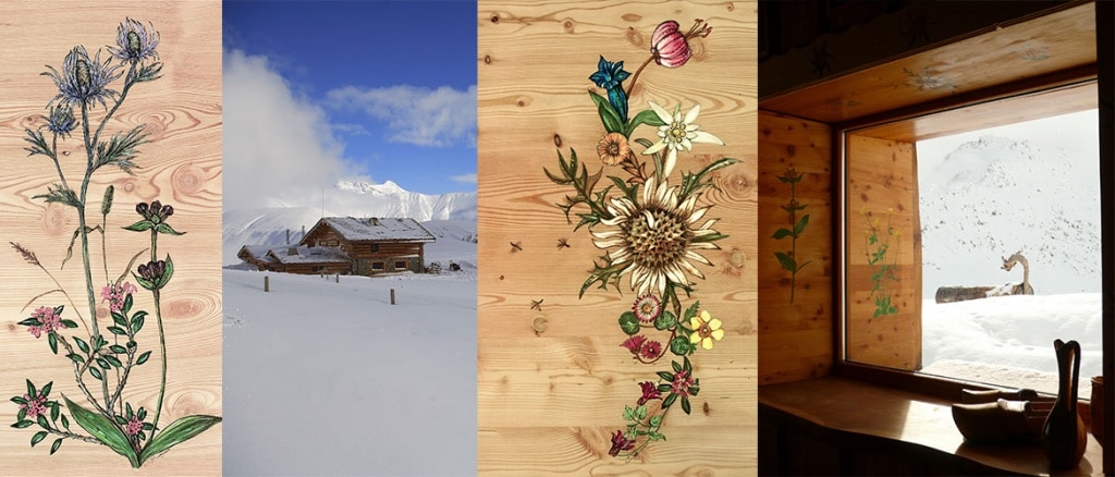 déco montagne Peinture sur bois