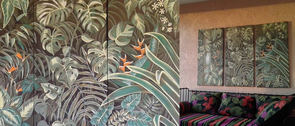 Projets Déco Triptyque jardin tropical